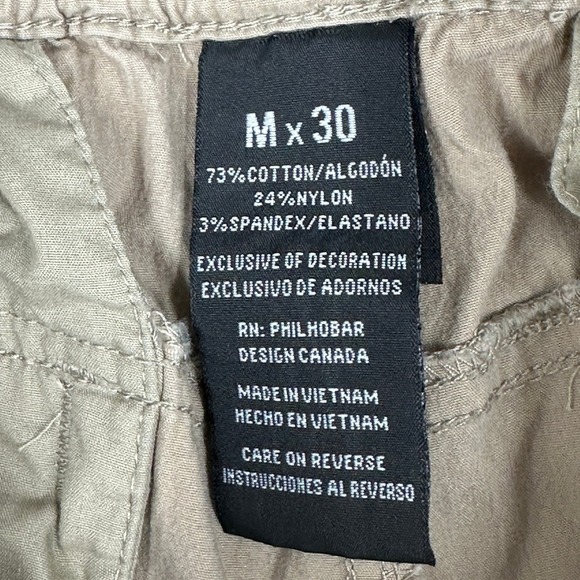 BC Clothing Mens Convertible Cargo Pants Size Mx 30 Khaki Zip Off Hiking Outdoor - Picture 6 of 13